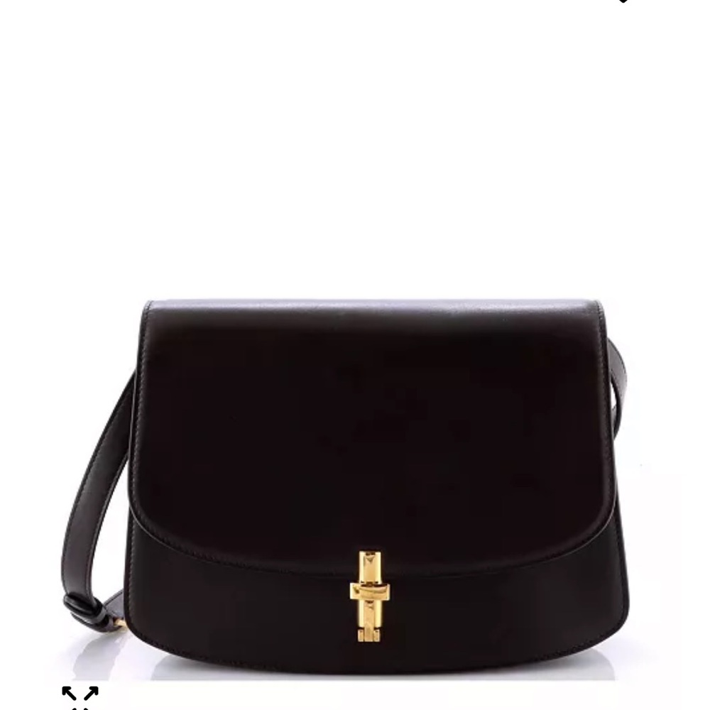 The Row Sofia 10.00 Crossbody Black Leather Shoulder Bag
